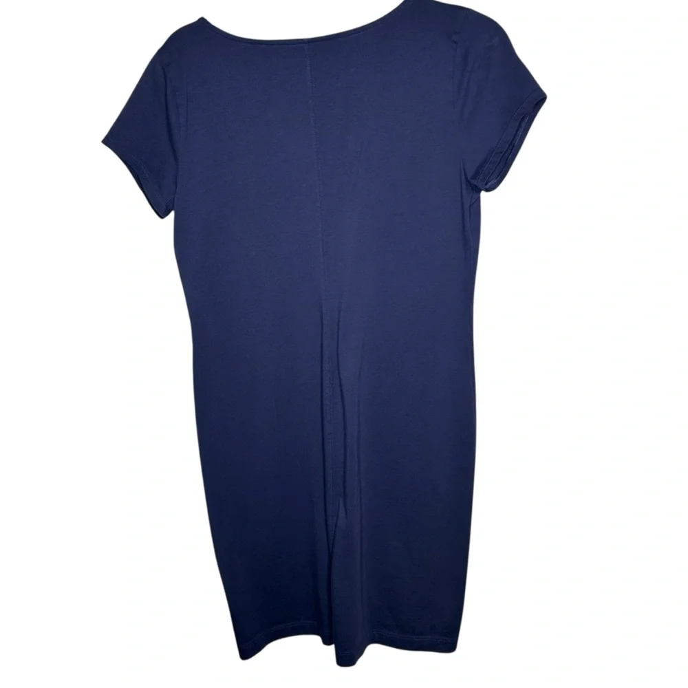 Lilly Pulitzer Brewster Prima Cotton T-Shirt Dress Navy White Women's M